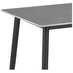 Τραπεζαρία Gustas-Renish Pakoworld σετ 7τεμ Γκρι Μαρμάρου -Μπουκλέ Γκρι 160x80x75εκ