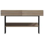 Κονσόλα Vien Pakoworld σε Sonoma-Μαύρη Απόχρωση 139x43x75.5εκ
