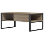 Τραπέζι Σαλονιού Bendon Pakoworld σε Sonoma-Μαύρη Απόχρωση 100x60x44.5εκ