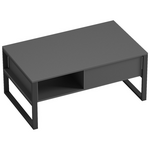 Τραπέζι Σαλονιού Bendon Pakoworld σε Ανθρακί-Μαύρη Απόχρωση 100x60x44.5εκ