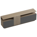 Έπιπλο Τηλεόρασης Vendora Pakoworld σε Sonoma-Ανθρακί Απόχρωση 150x29.5x46.3εκ