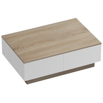 Τραπέζι Σαλονιού Winey Pakoworld σε Sonoma-Λευκή Απόχρωση 90x60x31.5εκ