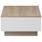 Τραπέζι Σαλονιού Winey Pakoworld σε Sonoma-Λευκή Απόχρωση 90x60x31.5εκ