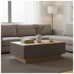 Τραπέζι Σαλονιού Winey Pakoworld σε Sonoma-Ανθρακί Απόχρωση 90x60x31.5εκ