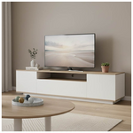 Έπιπλο Τηλεόρασης Winey Pakoworld σε Sonoma-Λευκή Απόχρωση 180x44.5x44.5εκ