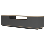 Έπιπλο Τηλεόρασης Winey Pakoworld σε Sonoma-Ανθρακί Απόχρωση 180x44.5x44.5εκ