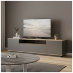 Έπιπλο Τηλεόρασης Winey Pakoworld σε Sonoma-Ανθρακί Απόχρωση 180x44.5x44.5εκ