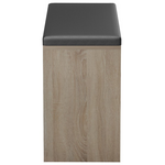 Παπουτσοθήκη-Σκαμπό Deboule Pakoworld 8 Ζευγών σε Sonoma-Μαύρη Απόχρωση 90x30x46εκ