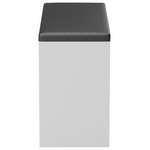 Παπουτσοθήκη-Σκαμπό Deboule Pakoworld 8 Ζευγών σε Λευκή-Μαύρη Απόχρωση 90x30x46εκ