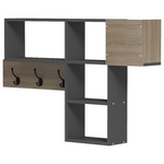 Κρεμάστρα Τοίχου Wenia Pakoworld σε Sonoma-Ανθρακί Απόχρωση 99.5x15x61εκ