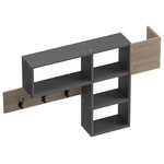 Κρεμάστρα Τοίχου Wenia Pakoworld σε Sonoma-Ανθρακί Απόχρωση 99.5x15x61εκ