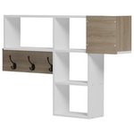 Κρεμάστρα Τοίχου Wenia Pakoworld σε Sonoma-Λευκό 99.5x15x61εκ