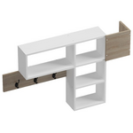 Κρεμάστρα Τοίχου Wenia Pakoworld σε Sonoma-Λευκό 99.5x15x61εκ