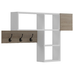 Κρεμάστρα Τοίχου Wenia Pakoworld σε Sonoma-Λευκό 99.5x15x61εκ