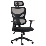 Καρέκλα Γραφείου Διευθυντή Cadrey Pakoworld Mesh Μαύρο 67x64x120-128εκ