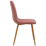 Καρέκλα Noor Pakoworld Βελούδο Σάπιο Μήλο - Πόδια σε Φυσική Απόχρωση 44x53x86εκ