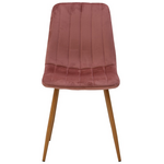Καρέκλα Noor Pakoworld Βελούδο Σάπιο Μήλο - Πόδια σε Φυσική Απόχρωση 44x53x86εκ