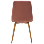 Καρέκλα Noor Pakoworld Βελούδο Σάπιο Μήλο - Πόδια σε Φυσική Απόχρωση 44x53x86εκ