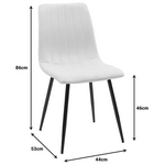 Καρέκλα Noor Pakoworld Βελούδο Γκρι - Πόδια σε Φυσική Απόχρωση 44x53x86εκ