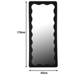 Καθρέπτης Werdy Inart Ξύλο σε Μαύρη Απόχρωση 65x2.4x170εκ
