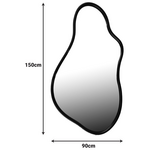Καθρέπτης Decorde Inart Ξύλο σε Μαύρη Απόχρωση 90x3.5x150εκ
