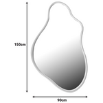 Καθρέπτης Decorde Inart Ξύλο σε Λευκή Απόχρωση 90x3.5x150εκ