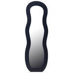 Καθρέπτης Glinde Inart Βελούδο σε Μαύρη Απόχρωση 50x3.3x150εκ