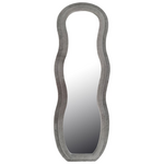 Καθρέπτης Glinde Inart Βελούδο σε Γκρι Απόχρωση 50x3.3x150εκ