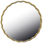 Καθρέπτης Fergan Inart Μέταλλο σε Χρυσή Απόχρωση Φ80x2.5εκ