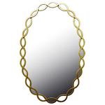 Καθρέπτης Untento Inart Μέταλλο σε Χρυσή Απόχρωση 51x3x77εκ