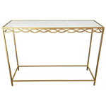 Κονσόλα Benda Inart Μέταλλο σε Χρυσή Απόχρωση 100x30x80εκ