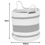 Διακοσμητικό Καλάθι Horma Inart Βαμβάκι-Γιούτα σε Μπεζ-Καφε Απόχρωση Φ30x30εκ