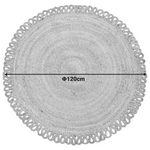 Χαλί Prejo Inart Γιούτα σε Φυσική Απόχρωση Φ120x1εκ