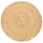 Χαλί Prejo Inart Γιούτα σε Φυσική Απόχρωση Φ120x1εκ