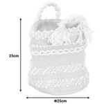 Διακοσμητικό Καλάθι Fombra Inart Βαμβάκι-Woven σε Εκρού Απόχρωση Φ25x25εκ