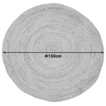 Χαλί Solon Inart Μπεζ Γιούτα  Φ150x1εκ