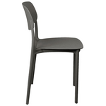 Καρέκλα Berdian Pakoworld Στοιβαζόμενη pp σε Ανθρακί Απόχρωση 38x49x79εκ