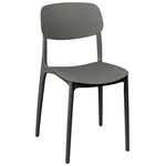 Καρέκλα Berdian Pakoworld Στοιβαζόμενη pp σε Ανθρακί Απόχρωση 38x49x79εκ