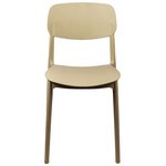 Καρέκλα Berdian Pakoworld Στοιβαζόμενη pp σε Cappuccino Απόχρωση 38x49x79εκ