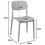 Καρέκλα Berdian Pakoworld Στοιβαζόμενη pp σε Cappuccino Απόχρωση 38x49x79εκ