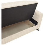 Καναπές-Κρεβάτι με Αποθηκευτικό Χώρο Διθέσιος Modesto Pakoworld Κρεμ Ύφασμα 155x85x80εκ