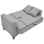 Καναπές-Κρεβάτι με Αποθηκευτικό Χώρο Διθέσιος Modesto Pakoworld Κρεμ Ύφασμα 155x85x80εκ