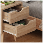 Κομοδίνο Selma Pakoworld σε Φυσική Απόχρωση 29.7x29.7x45εκ