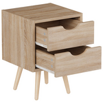 Κομοδίνο Selma Pakoworld σε Φυσική Απόχρωση 29.7x29.7x45εκ