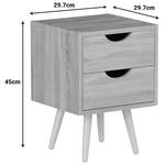 Κομοδίνο Selma Pakoworld σε Φυσική Απόχρωση 29.7x29.7x45εκ