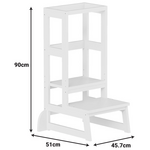 Παιδικός Πύργος Εκμάθησης Chiquel Pakoworld Τ.montessori Ξύλο σε Λευκή Απόχρωση 45.7x51x90εκ