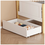 Παιδικό Κρεβάτι Bedria Pakoworld Τ.montessori Ξύλο σε Λευκή-Φυσική Απόχρωση 190x90εκ