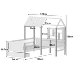 Παιδικό Κρεβάτι Bedria Pakoworld Τ.montessori Ξύλο σε Λευκή-Φυσική Απόχρωση 190x90εκ