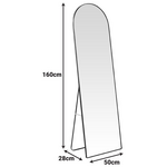 Καθρέπτης Plaza i Pakoworld Αλουμίνιο σε Μαύρη Απόχρωση 50x28x160εκ