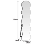 Καθρέπτης Waven Pakoworld σε Μαύρη Απόχρωση 38x28x148εκ